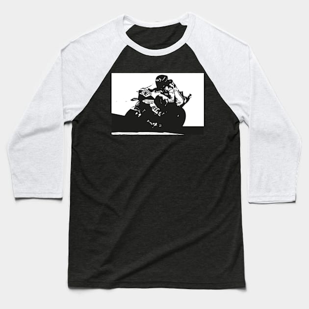 Marc Marquez Black-white style Baseball T-Shirt by CB graphics